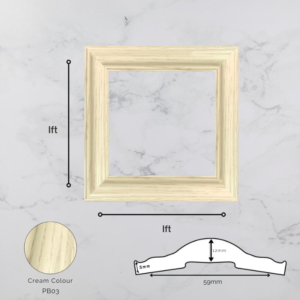 (Cream) High Quality Wainscoting PVC Custom Size